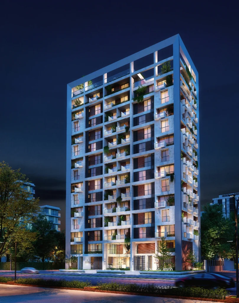 Suvastu Jesrin luxury apartments in Bashundhara R/A with spacious 3 bedroom apartments and premium amenities