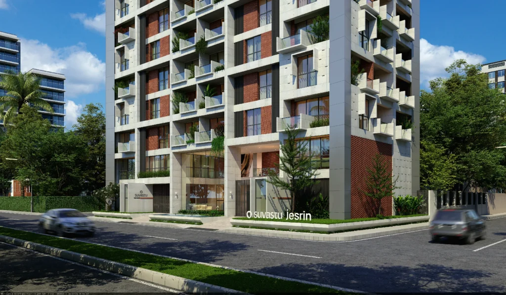 Suvastu Jesrin luxury apartments in Bashundhara R/A with spacious 3 bedroom apartments and premium amenities