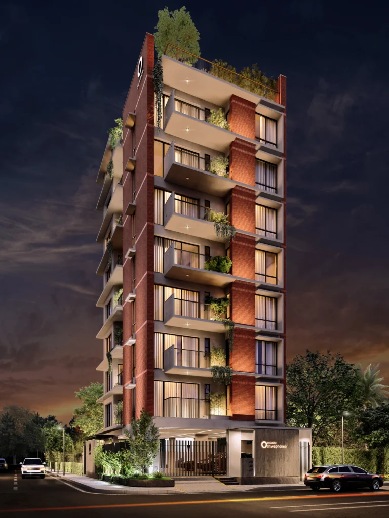 Suvastu Shopnoneer is a contemporary apartment project in Uttara Sector-7, featuring a south-east facing orientation, modern architecture, and thoughtfully designed living spaces.